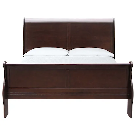 Louis Philippe Style Twin Sleigh Bed